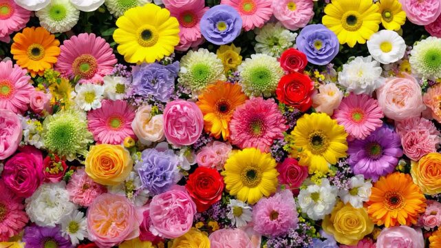 Vibrant Spring Flower Composition Background