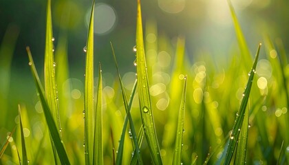 Macro photo of blades of grass, zoom, close up