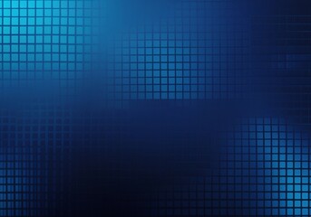 Blue pixel background. Abstract digital pattern with square elements grid. Futuristic dotted mesh with gradient effect. Geometric minimal digital design.