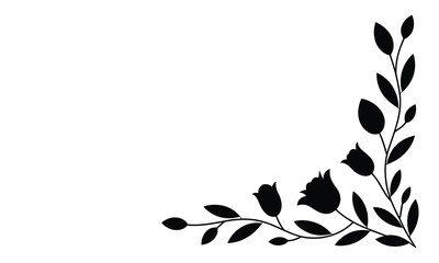 One-Side Floral Silhouette Laser Cut Border