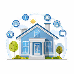 Smart home technology system with transparent background