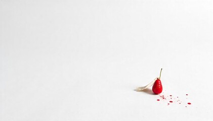 Obraz premium Abandoned Object on Stark White Background Isolation, Rejection, and Emptiness