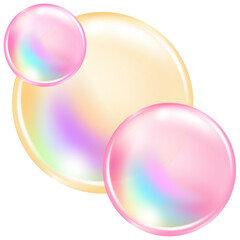 3D pink collagen bubble spheres, glossy jelly orbs with pearly foam and sparkling liquid drops.