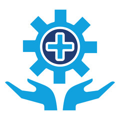 Medical Service Flat Blue Icon