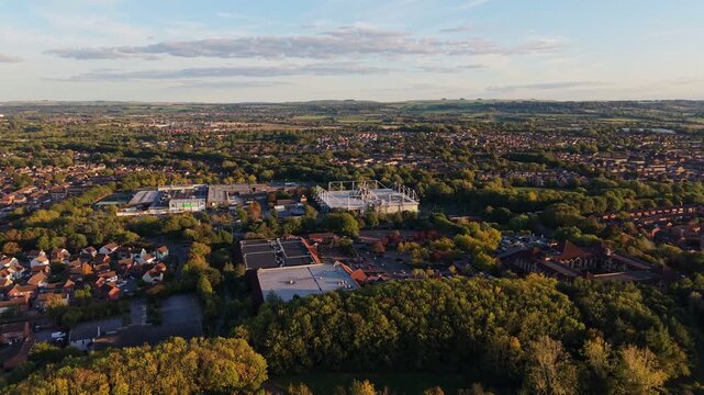 Aerial video in North Swindon, UK at Shaw Ridge 