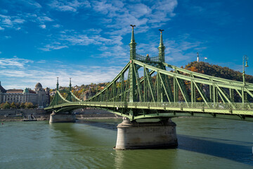 Liberty Bridge (szabads&aacute;g h&iacute;d) over the Danube in Budapest.