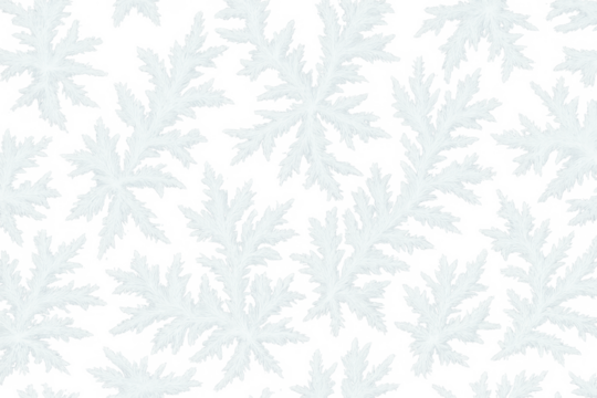 White ice crystal winter frost pattern transparent background