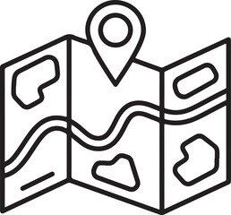 Abstract Traffic route between two points on map. Geolocation signs and trip plan trace Continuous line art drawing vector illustration
