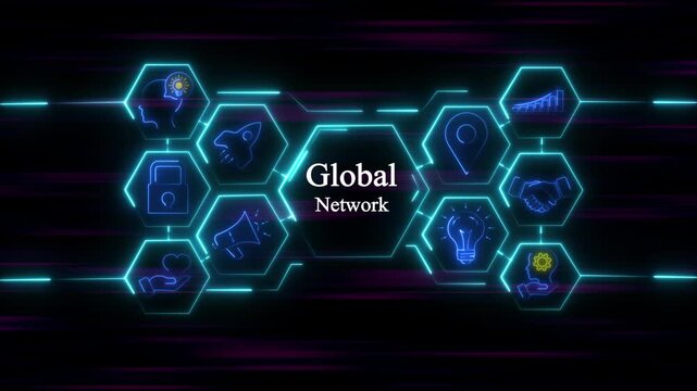 Global Network Background &ndash; Futuristic Digital Connection and Business Technology Concept.