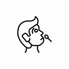 nose smear icon sign vector