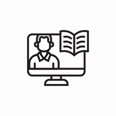 online education icon sign vector
