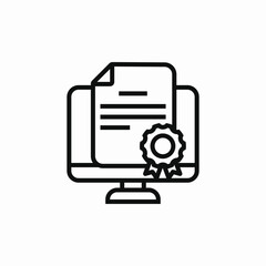 online education diploma icon sign vector