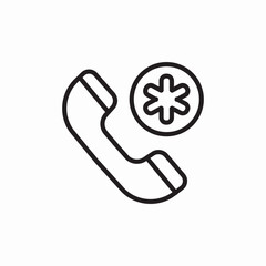 Obraz premium call to hospital icon sign vector