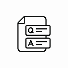 Fototapeta premium questionaire list icon sign vector