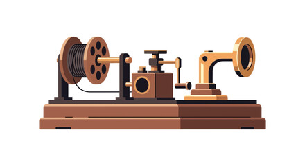 Vintage telegraph machine illustrating historical communication technology