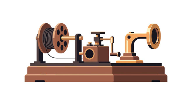 Vintage telegraph machine illustrating historical communication technology