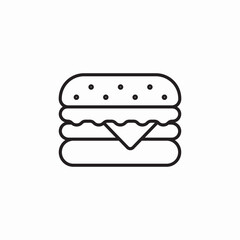 burger fast food icon sign vector