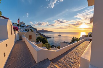 Fototapeta premium Sunrise Over Santorini 