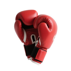 Red boxing gloves designed for training and combat sports, providing protection and comfort during activities.
