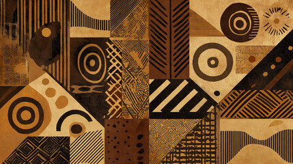 Yoruba designs in earth tones