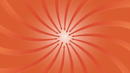 ひねりのある赤い矢印の背景素材、ベクター