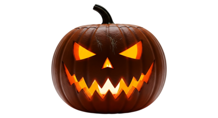 halloween pumpkin isolated on white transparent background