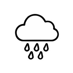 Ilustración del icono vectorial de lluvia
