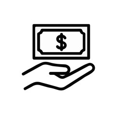 Ilustración del icono vectorial de pagar
