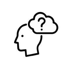 Ilustraci&oacute;n del icono vectorial de pensador
