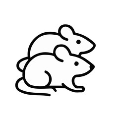Ilustración del icono vectorial de roedores