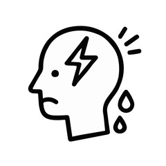 Ilustración del icono vectorial de estres
