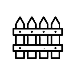 Ilustración del icono vectorial de valla
