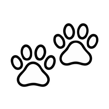 Ilustraci&oacute;n del icono vectorial de huellas de patas
