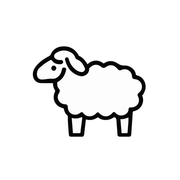 Ilustraci&oacute;n del icono vectorial de oveja
