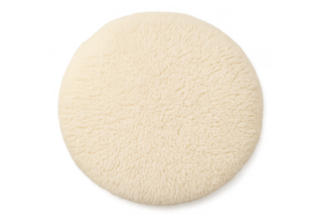 White wool polishing pad for car detailing process
