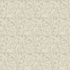Vintage floral damask pattern vector design, elegant floral damask pattern vector background, seamless floral damask pattern vector for luxury wallpaper, textile, Branding, Packaging, Invitations,