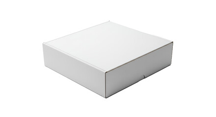 Naklejka premium Blank White Cardboard Box on White Background with Copy Space