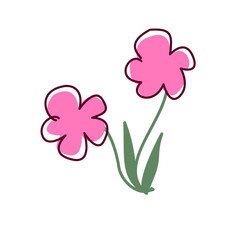 Simple Floral Illustration Vector Art