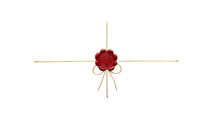 Elegant Vintage Brown Envelope with Classic Red Wax Seal and Golden String, Symbolizing Important Confidential Correspondence, Isolated on White for Official Announcements, Historical Documents,