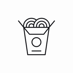 noodles take away icon sign vector