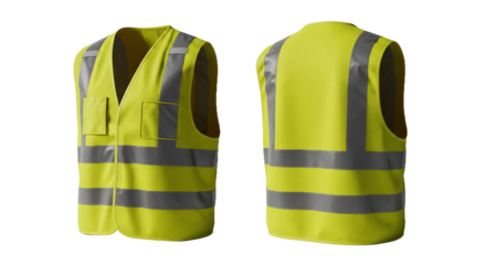 High Visibility Safety Vest with Reflective Strips for Enhanced Protection