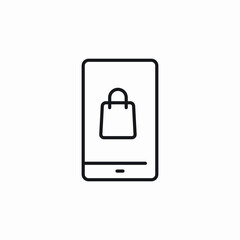 shopping phone online icon sign vector