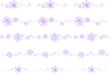 ステンシル風の雪の装飾ライン、セット