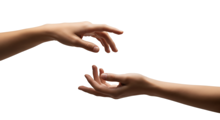 Reaching Hands Connection Symbolism