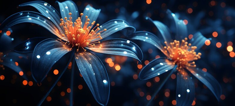 Pointillist grunge design of Edelweiss Flower with abstract dotted pattern ,generative AI