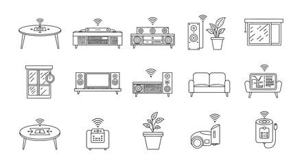 smart home automation system integrating with furniture and devices controlling indoor spaces with wireless technology for modern living solutions