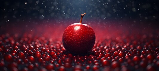 Pointillist grunge design of Miracle fruit with abstract dotted pattern ,generative AI