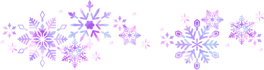 ステンシル風の雪の装飾用イラスト