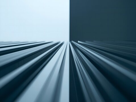 Modern architectural lines create a dynamic abstract background with cool blue tones and a sense of depth