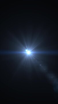 Optical lens flare effect on black backgound